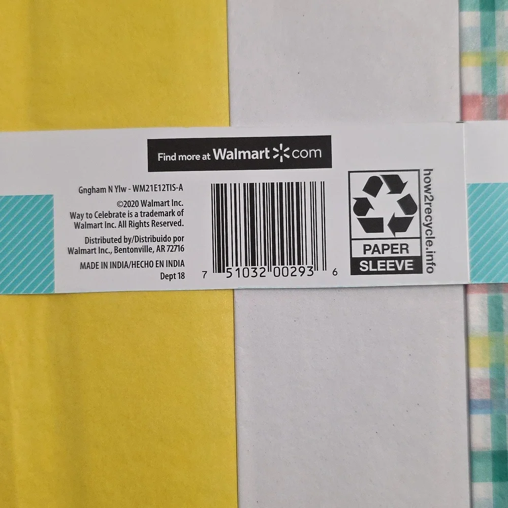 Easter Tissue Paper 6-Pack For Gift Bags Boxes 12 Sheets 20